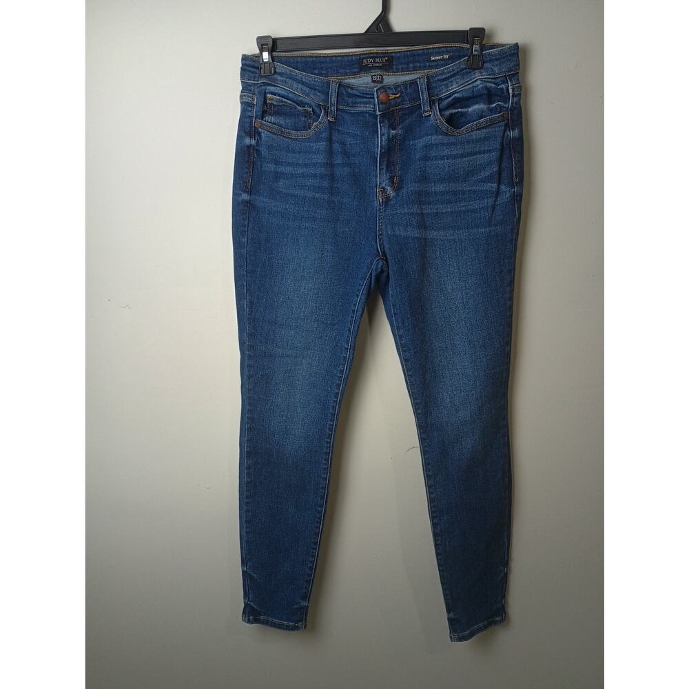 Judy‎ Blue Skinny Fit Jeans Women’s 15 / 32 Medium Wash Stretch Denim